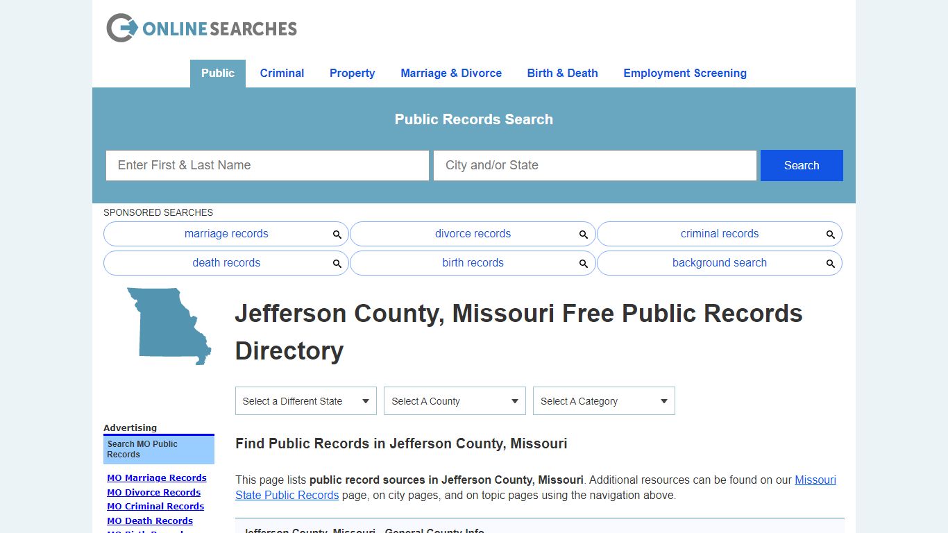 Jefferson County, Missouri Public Records Directory