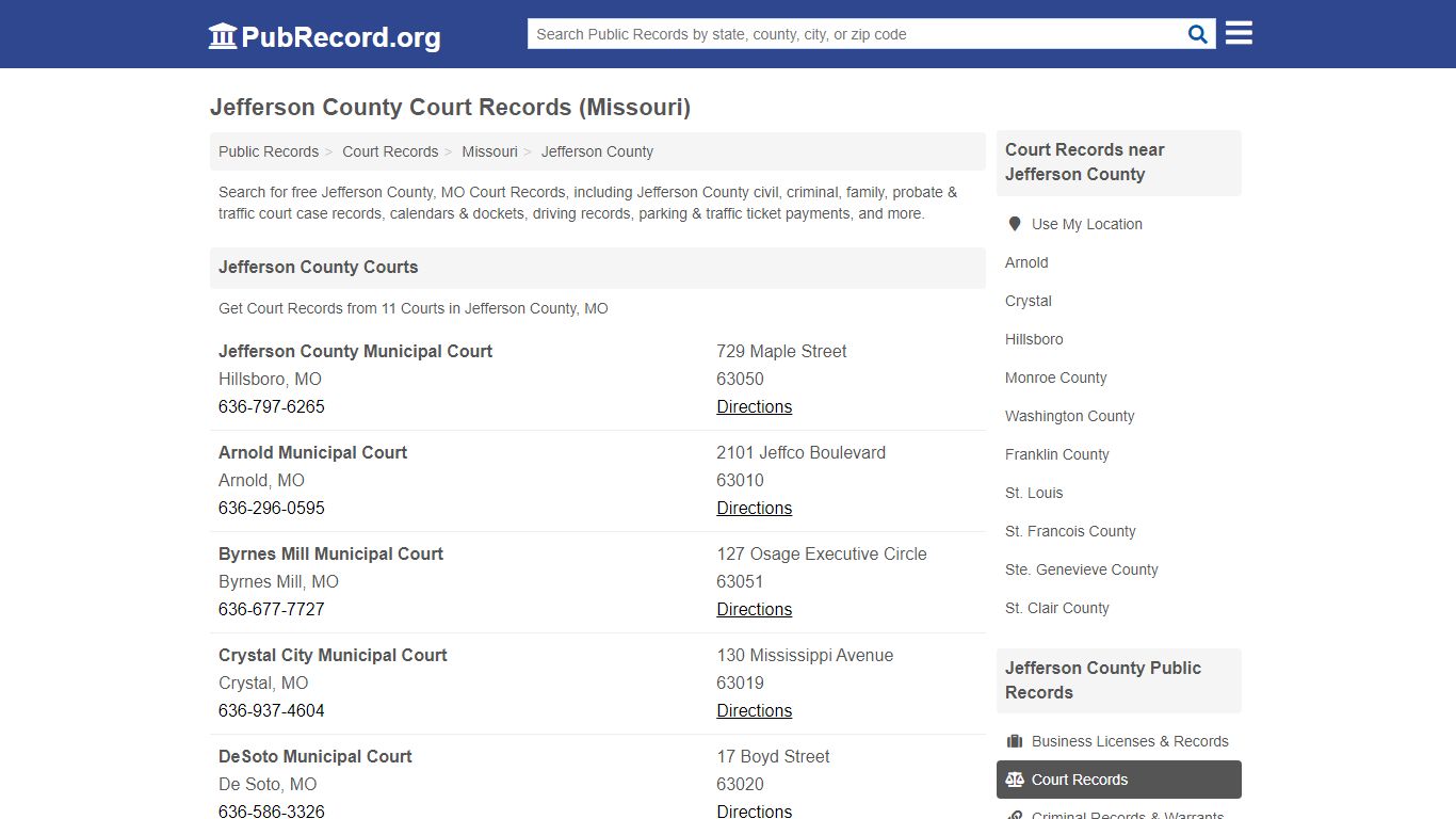 Jefferson County Court Records (Missouri) - Public Record